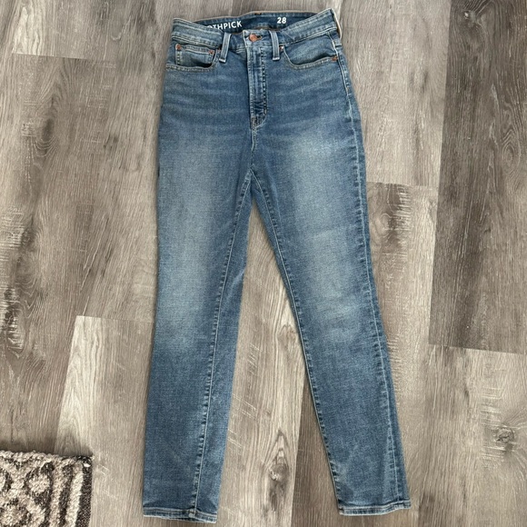 J. Crew Birch Blue High Rise Curvy Toothpick Skinny Jeans - Picture 2 of 8